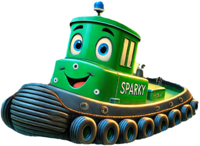Sparky electric tugboat